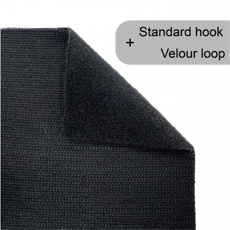 Standard hook + Velour b2b - Standard back to back fasteners is a product with hook on one side, and loop on the other.
